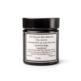Clovelly Soap Co Natural Handmade Dog Nose, Paw & Skin Balm for all Breeds 30g Jar Lavender