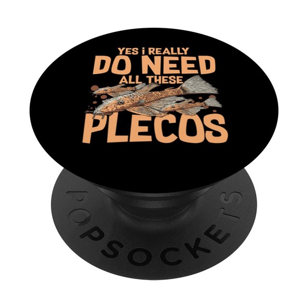 Plecostomus Pleco Fish Aquarium Food Tank Zebra Cave PopSockets Swappable