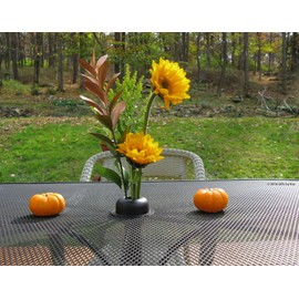 NoBrella Flower Vase Patio Table Umbrella Hole Insert- Unique Flower Vase- NoBrella Flower Vase-Black
