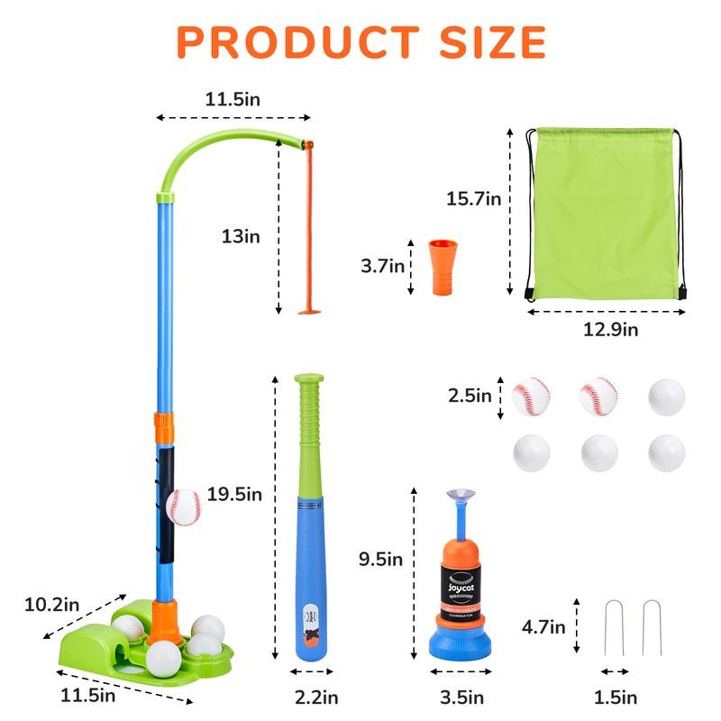 JoyCat 3-in-1 T Ball Sets, Baseball Training Equipment with Tee