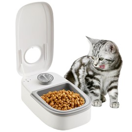 WIYETY Automatic Pet Feeder, Automatic Pet Feeding for Dogs and Cats, Automatic Feeder with 48-Hour Timer, Feeding Bowl for Cats and Dogs (350 ml)