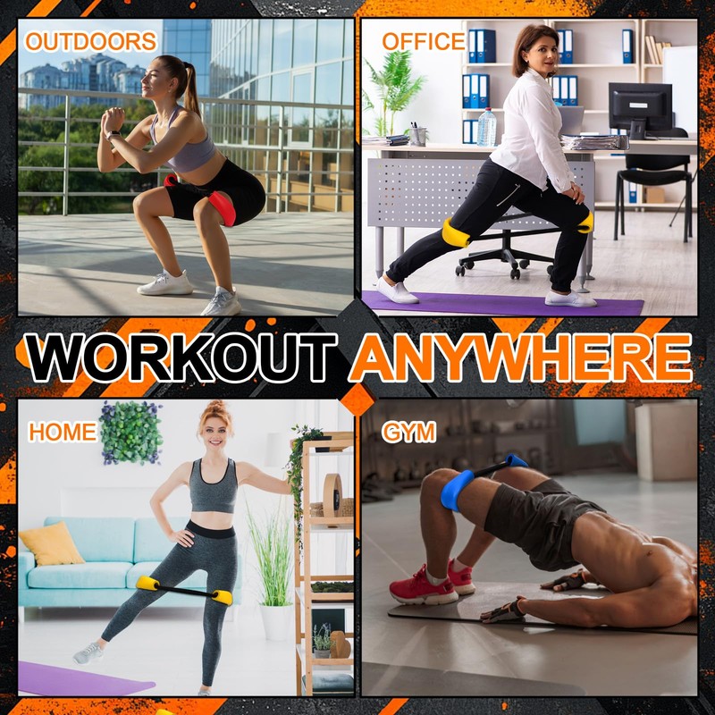 3 Pcs Hip Core System Resistance Bands 20/40/60 Lbs Loop