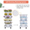 VECELO 5 Tier Vertical Garden Planter, Self Watering Stackable Planters