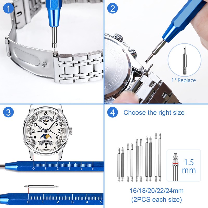 Jorest Watch Link Removal Tool Kit, Watch Band Tool For