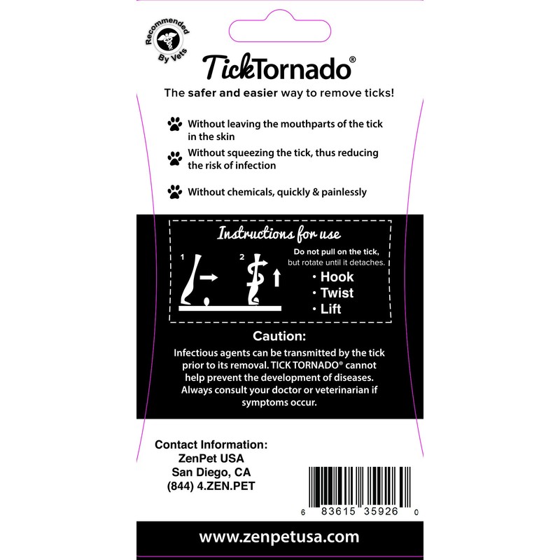 ZenPet Tick Tornado - Tick Remover for Dogs & Cats
