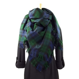The Celtic Croft Campbell Modern Homespun Tartan Shawl