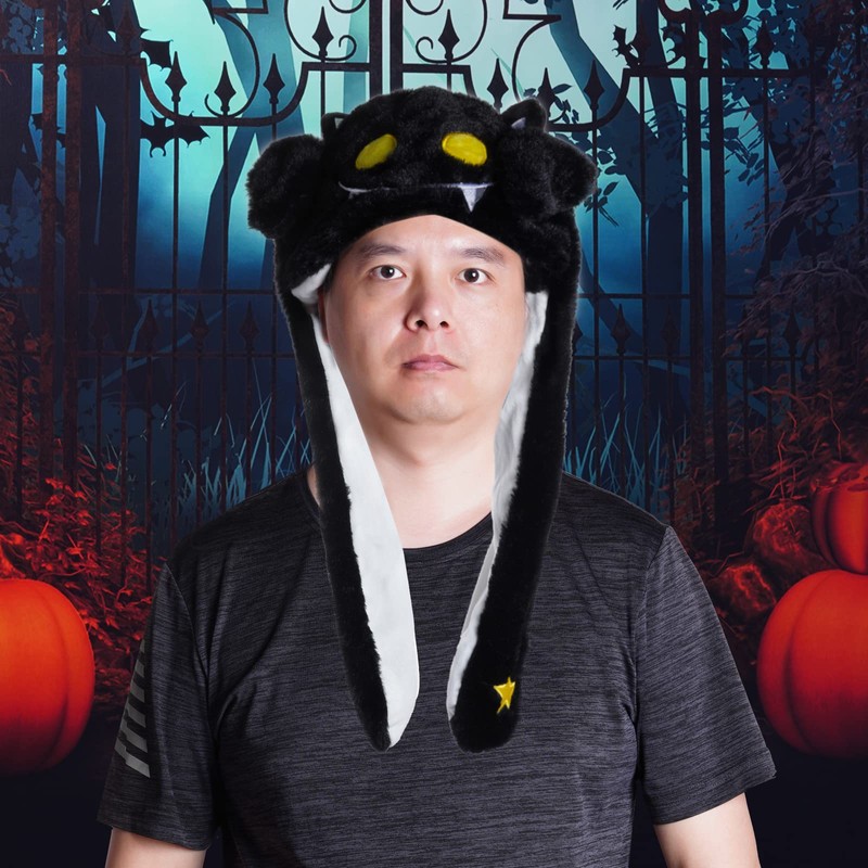 hoyuwak Plush Bat Hat Ear Moving Jumping y2k Beanie Party