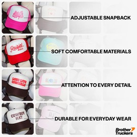 I Am The Problem Vintage Trucker Hat | Trendy Viral Cowboy Cowgirl | Premium Baseball Hat for Men & Women (US, Alpha, One Size, Red/Natural)