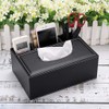 PU Leather Tissue Box Household Office Rectangular Tissue Box with