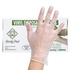 Sturdy Pack Vinyl Gloves- Powder-Free, Disposable, Latex-Free- Great for Cleaning, Detailing, Food Handling, Clear, Small Size - 100 Pcs