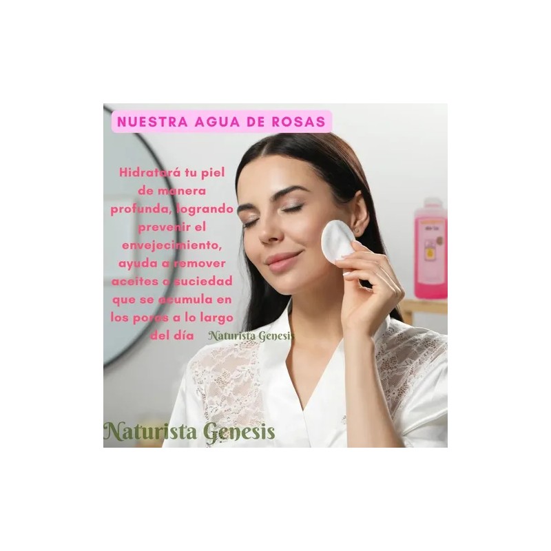 Agua De Rosas Tónico Facial Hidratante 500ml Pack De 3