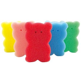Bear Sponge x 5 Piece Set, Bath Sponge, Body Sponge, Kitchen Sponge