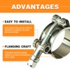 MINERGUY 2 Inch T Bolt Hose Clamps 304 Stainless Steel,