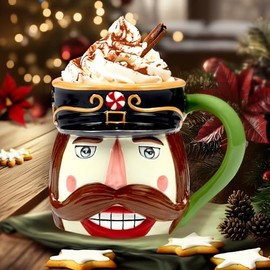 Certified International Holiday Magic Nutcracker 19 oz. Mugs, Set of 4