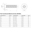 RADSO® M8 Pozi Countersunk Machine Screws Bright Zinc Plated BZP