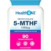 5-MTHF Methylfolate 1000mcg, 90 Capsules, 3 Month Supply, Active Folic