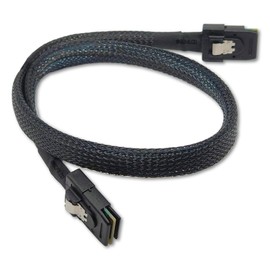 Sonilco High Performance 36 Pin Data Cable Mini SAS SFF-8087 to SFF-8087 Black Cord (2 Cables, 1 M / 3.2 Feet)