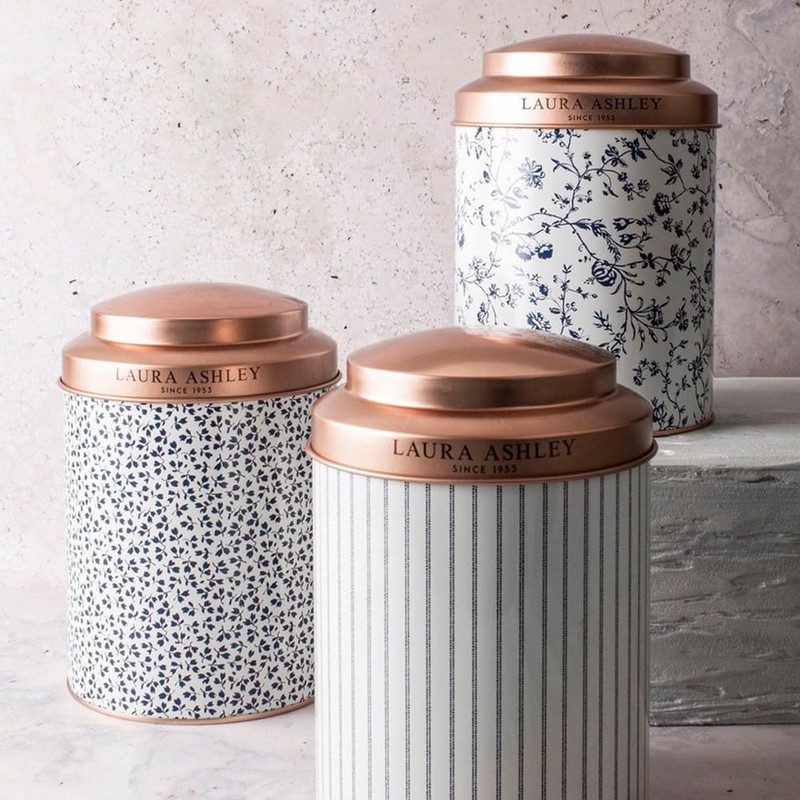 Laura Ashley Candy Stripe Tin 12 x 18 cm