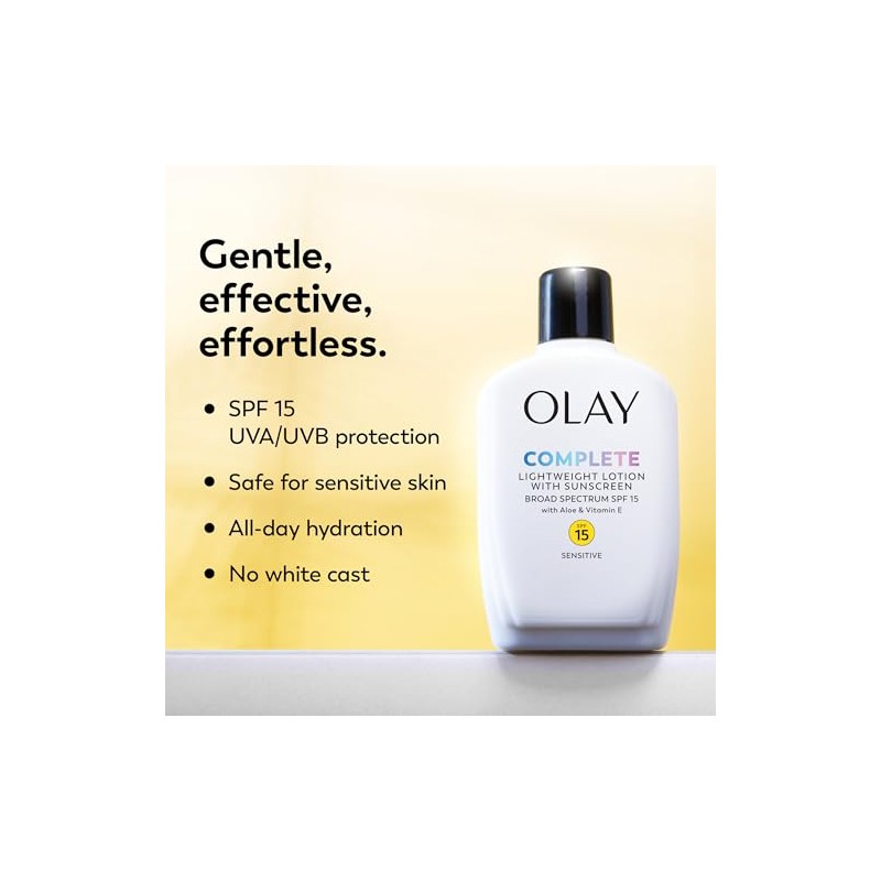 Olay Complete Lotion Moisturizer with SPF 15 Sensitive, 6.0 oz