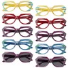 Reducblu 10 Pack Cat-Eye Reading Glasses for Women Stripe Pattern