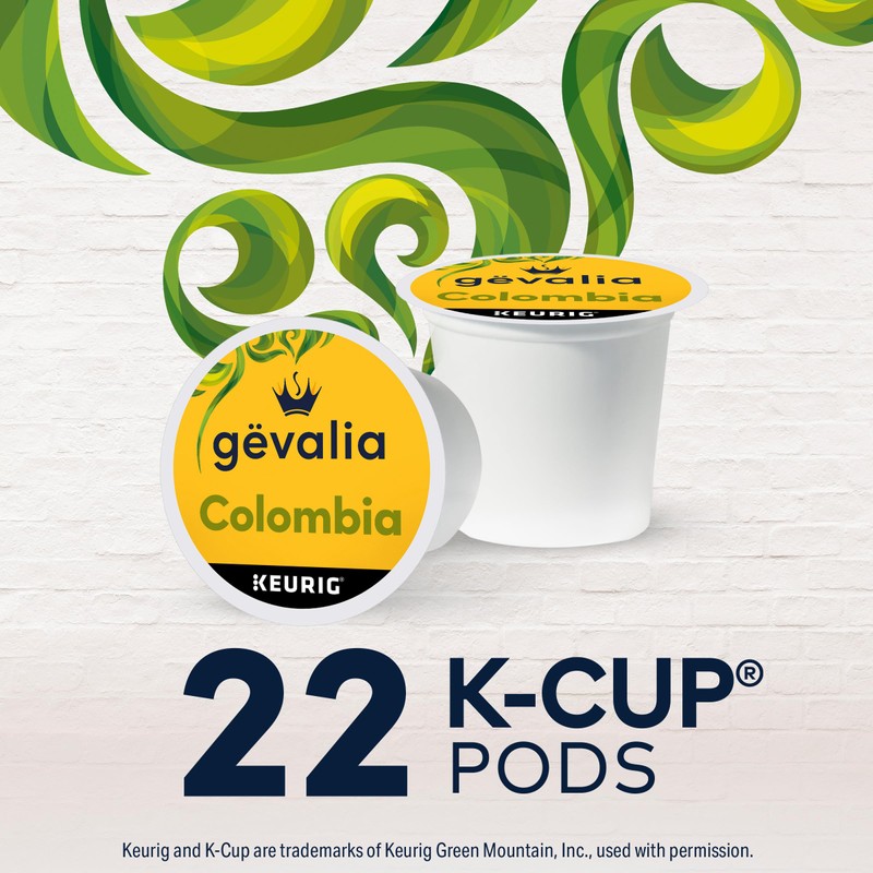 Gevalia Colombia Medium Roast K-Cup Coffee Pods, 22 ct Box