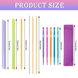 8 Pcs Quick Tube Fabric and That Purple Thang Sewing Tools with 1 Felt Storage Pouch Assorted Sizes Multifunctional Sewing Seam Presser Tool for Sewing DIY Tool (Colorful)