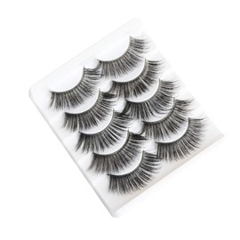 5 Pairs False Eyelashes Natural Fake Eyelashes Fluffy Hand-made Eyelashes Extension (3D302)