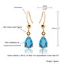 [RIZILIA TEARDROP] Dangle Pierced Earrings with Pear Cut Gemstones CZ