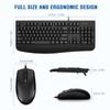 Wired Keyboard and Mouse Combo, EDJO Full-Sized Ergonomic Computer Keyboard