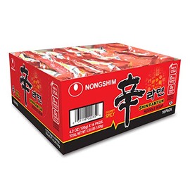 Nongshim Shin Noodle Ramyun, Gourmet Spicy Picante, 4.2-Ounce Packages (Pack of 16)