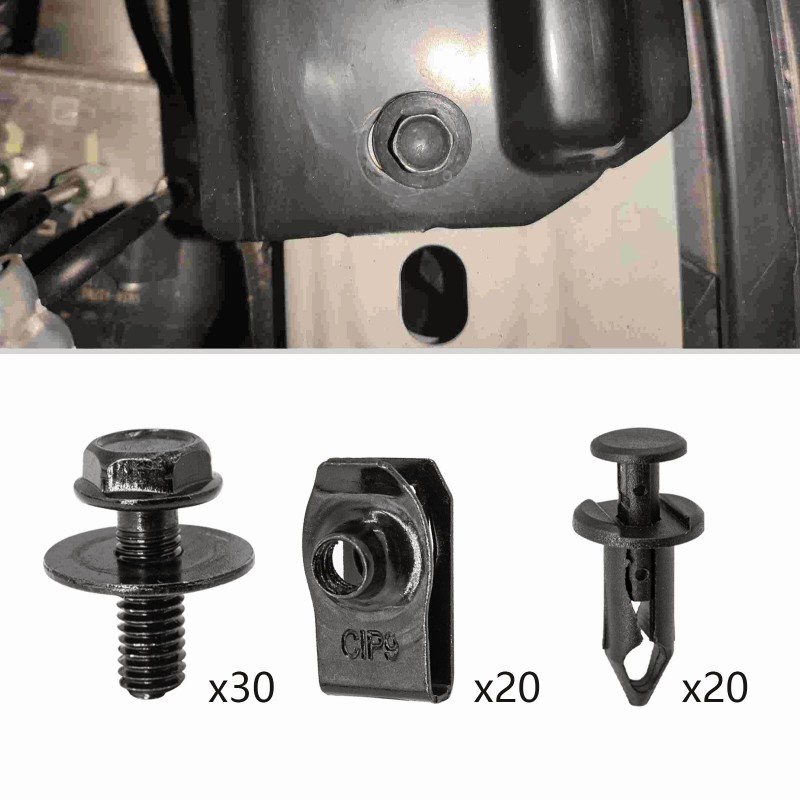 Unbranded For Dodge Truck Body Bolts U-nut Clips M6 Engine