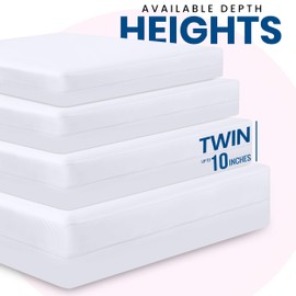 Utopia Bedding Premium Waterproof Bed Bug Mattress Cover, Twin Zippered Mattress Protector, 10 Inches Deep, Dust Mite Proof 6-Sided Mattress Encasement for Bed (Pack of 10)