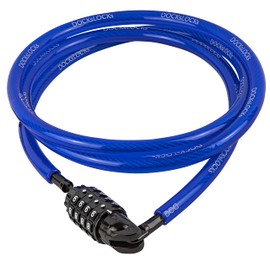 DocksLocks Weatherproof Straight Security Cable Lock (5ft to 25ft Lengths) with Resettable Combination, Anti-Theft Protection for Kayak, Bike, Paddleboard, Scooter, Equipment, Bicycles and More 25ft