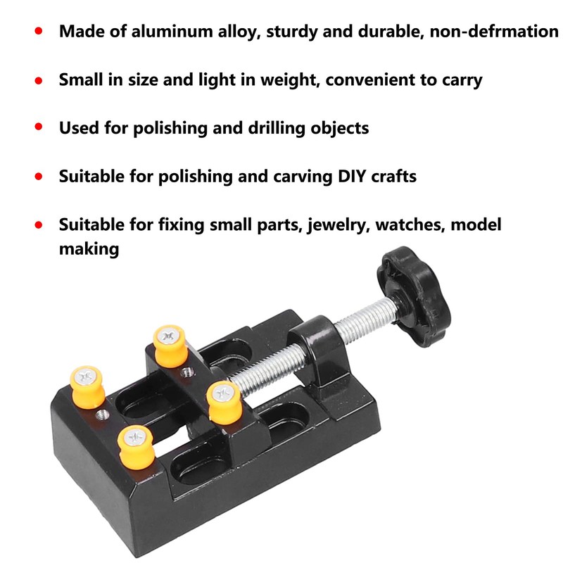 Craft Carving Bed Tool, Aluminum Alloy Portable Mini Drill Press