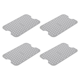 PATIKIL Reusable Silicone Air Fryer Liners Non-Stick Silicone Liner 5x8 Inch Grey for Double Basket Air Fryer, Pack of 4