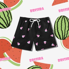 BRISIRA Boys Swim Trunks Bathing Suit Compression Liner Anti-Chafe Swimsuit Swim Shorts Toddler Kids Youth Teen Quick Dry