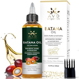 AVD Organics Batana Oil for Hair Growth – 100% Pure & Natural Hair Oil – Moisturiser for Hair, Scalp & Eyebrows – Ideal for Men & Women – 120ml