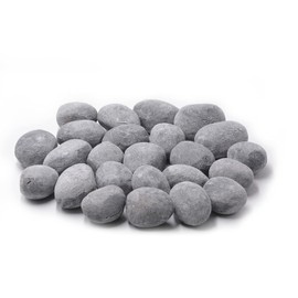 Stanbroil 24pcs Light Weight Ceramic Fiber Pebble Stones for Fire Pit and Fireplace - Grey