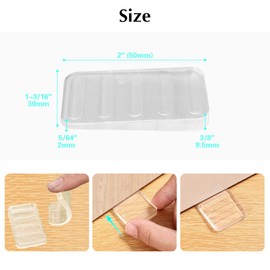 Tahikem Plastic Shims 8 Pack Table Wedge Clear Toilet Shim, Levelers Adjustable Blocks Furniture Shims Wedges, Hot Tub Restaurant Appliance Shims for Leveling Feet, Trimmable Fix Highest Side 3/8"