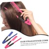 FOMIYES 2pcs Shaped Hair Straightening Comb Portable Handheld Brush Compact