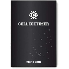 Collegetimer Black Label 2023/2024 - Student Calendar A5 (15 x 21 cm) - Black - Day By Day - 352 Pages - Diary - Notebook - Alpha Edition (College Timer A5 Daily)