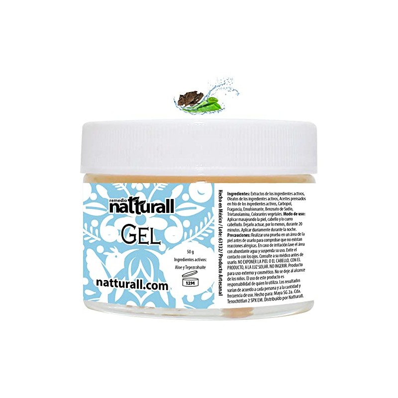 Gel Aloe Vera Tepezcohuite para Quemaduras Noche Arrugas Cicatrices 50