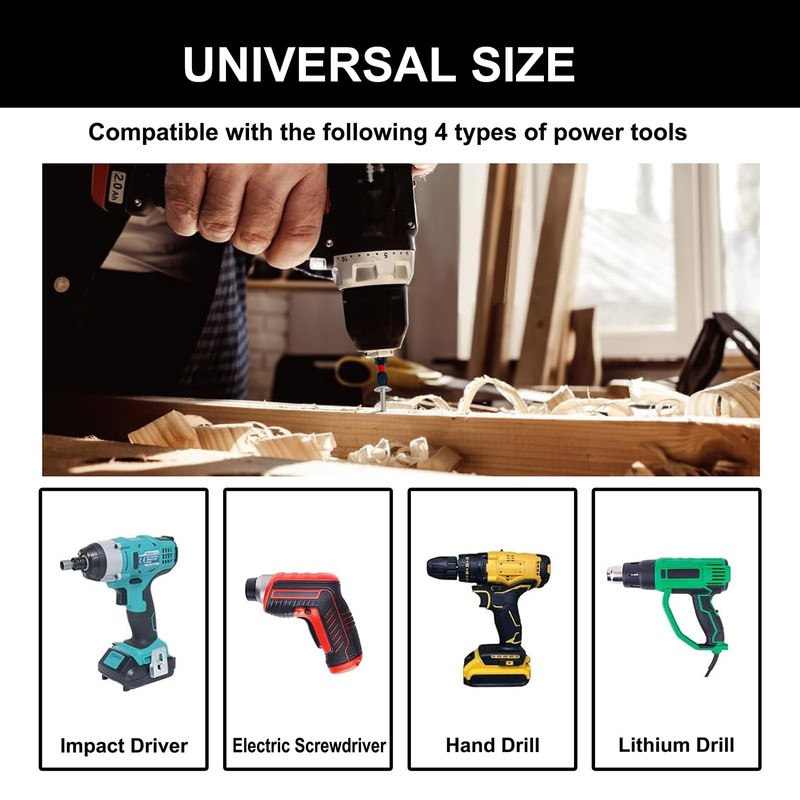 PH2 Magnetic Impact Driver Bits, Impact Duty Pozi-Drive Screwdrive S2