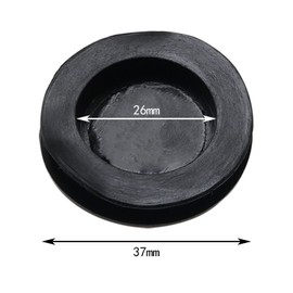 Maxmoral 10pcs Piggy Bank Closure Plug Round Piggy Bank Stopper Cover Black Rubber Money Saving Box Plug 1.45" Outer Diameter