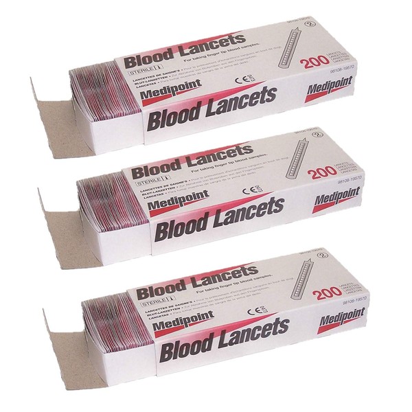 MEDIPOINT Stainless Steel Lancet - 200ct (Pack of 3)