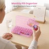 Daviky Monthly Pill Organizer 1 Time a Day, 30 Day