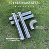 SoloWilder Wood Stove Pipe 2.36" Flue Extension Stainless Steel 14.17in