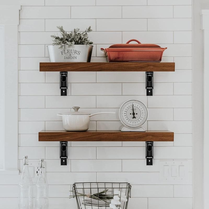 Ravinte Folding Shelf Brackets - Heavy Duty Shelf Brackets Collapsible