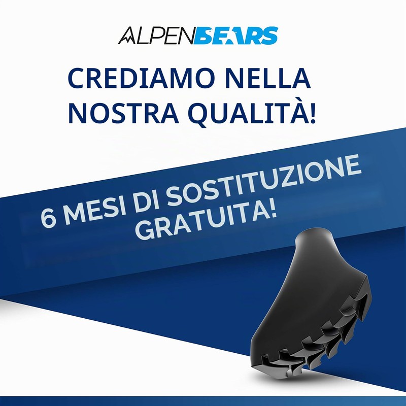 Alpen Bears Gommini Bastoncini Trekking | 14 Pezzi | Set