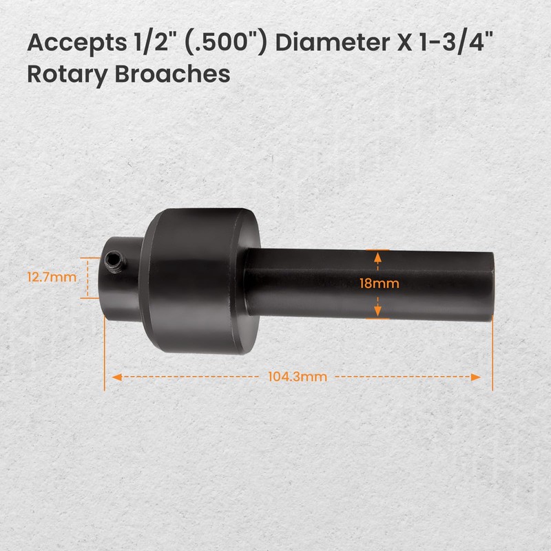 maXpeedingrods Rotary Broach Tool Holder 3/4" Shank Diameter Accepts 1/2"